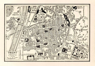 Trient (Trento) city map, 1929
