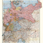 Deutsches Reich. Map of the German Empire, 1903