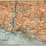 Genoa (Genova) environs map, 1913