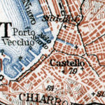 Triest (Trieste) and environs map, 1910