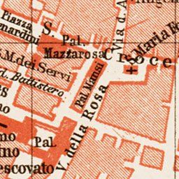 Lucca city map, 1903