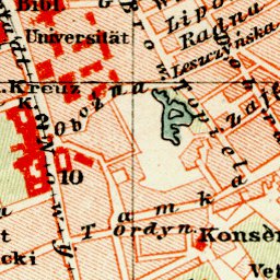Warsaw (Варшава, Warschau, Warszawa) city and environs map, 1899