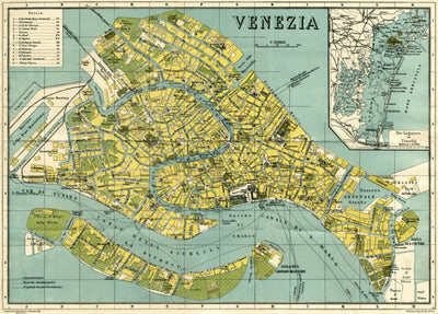 Venice city map, 1926