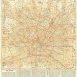 Milan (Milano) city map, 1937