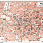 Mexico City map, 1909