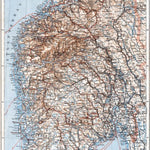 Norway, southern part. General map, 1910