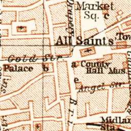 Northampton city map, 1906