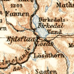 Nordfjord and Sydlige Söndmöre, region map, 1910