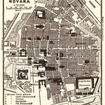 Novara city map, 1908