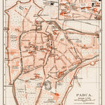 Padua (Padova) city map, 1903