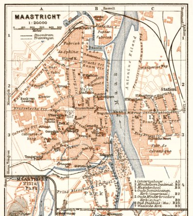 Maastricht city map, 1909