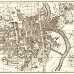 Posen (Poznań) city map, 1887