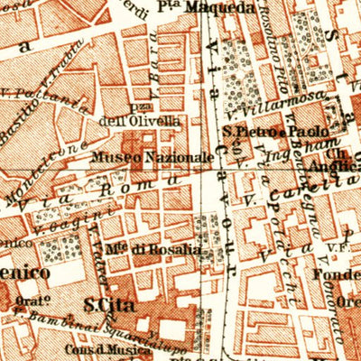 Palermo city map, 1912