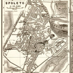 Spoleto town plan, 1909