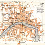 Pisa city map, 1898