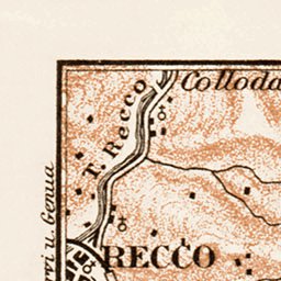 Map of the environs of Rapallo, 1903 by Waldin | Avenza Maps
