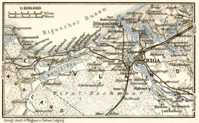 Rīga environs map, 1914