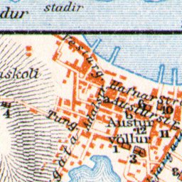 Reykjavik town plan, 1911