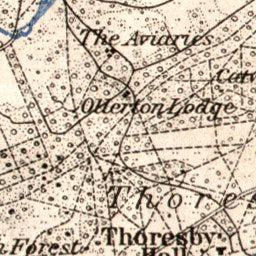 Sherwood Forest and the Dukeries map, 1906