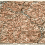 Sterzing, Bressanone (Brixen) and Merano (Meran) environs map, 1906