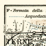 Terni and environs map, 1909