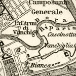 Turin (Torino), environs map, 1913