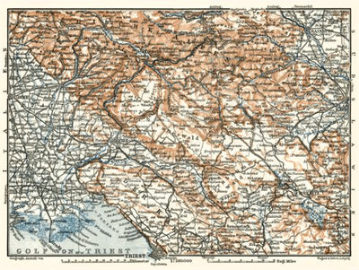 Map of the Austrian Littoral (Österreichisches Küstenland, Adriatisches Küstenland), 1929