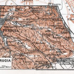 Environs of Perugia map, 1909