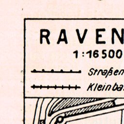 Ravenna city map, 1929