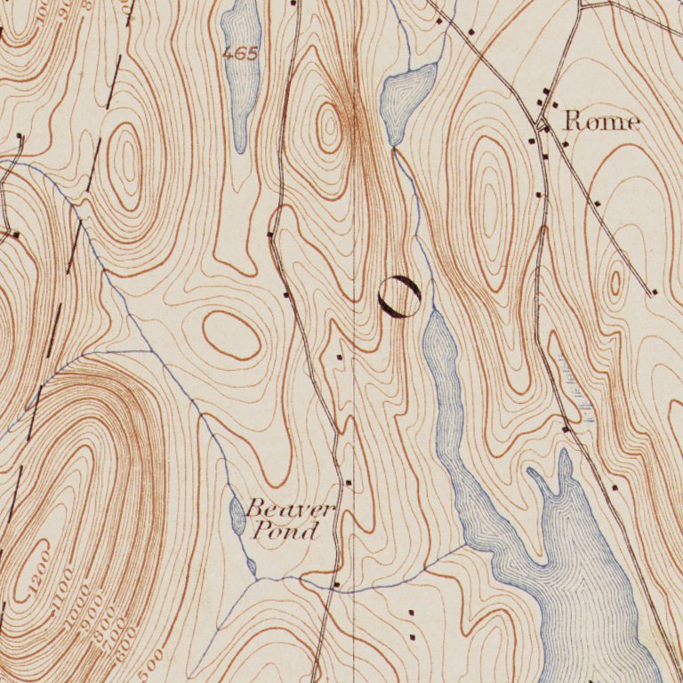MENORRIDGEWOCK Authoritative US Topos Historic 1898 Map by Western