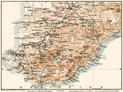 Crimea (Krym, Крим, Крым), southwestern part map, 1914