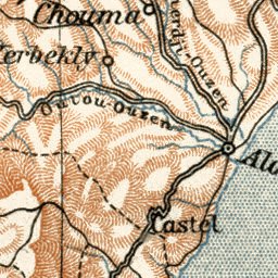 Crimea (Krym, Крим, Крым), southwestern part map, 1914