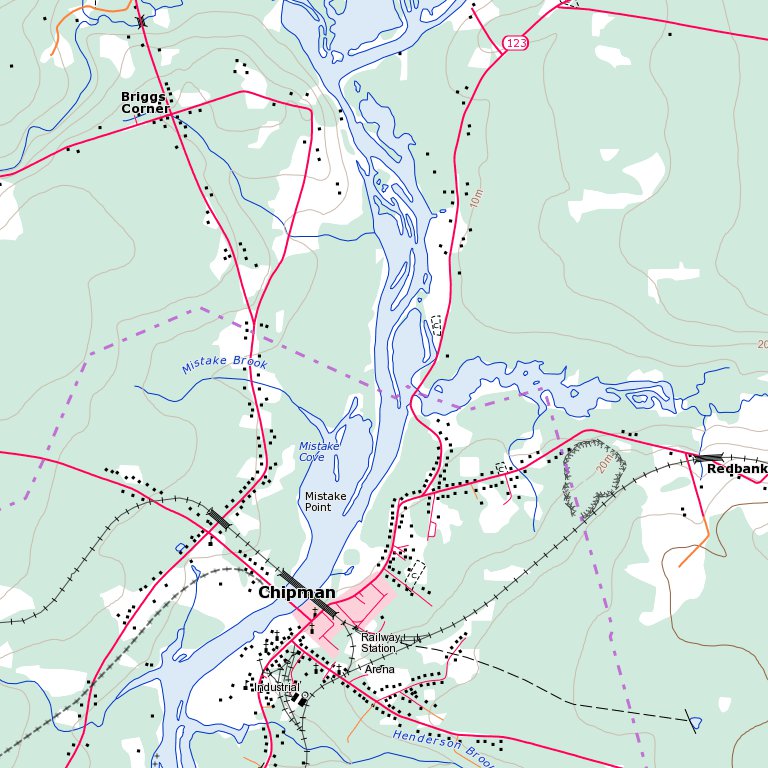 Chipman, NB (021I04 Toporama) Map by Natural Resources Canada Avenza Maps