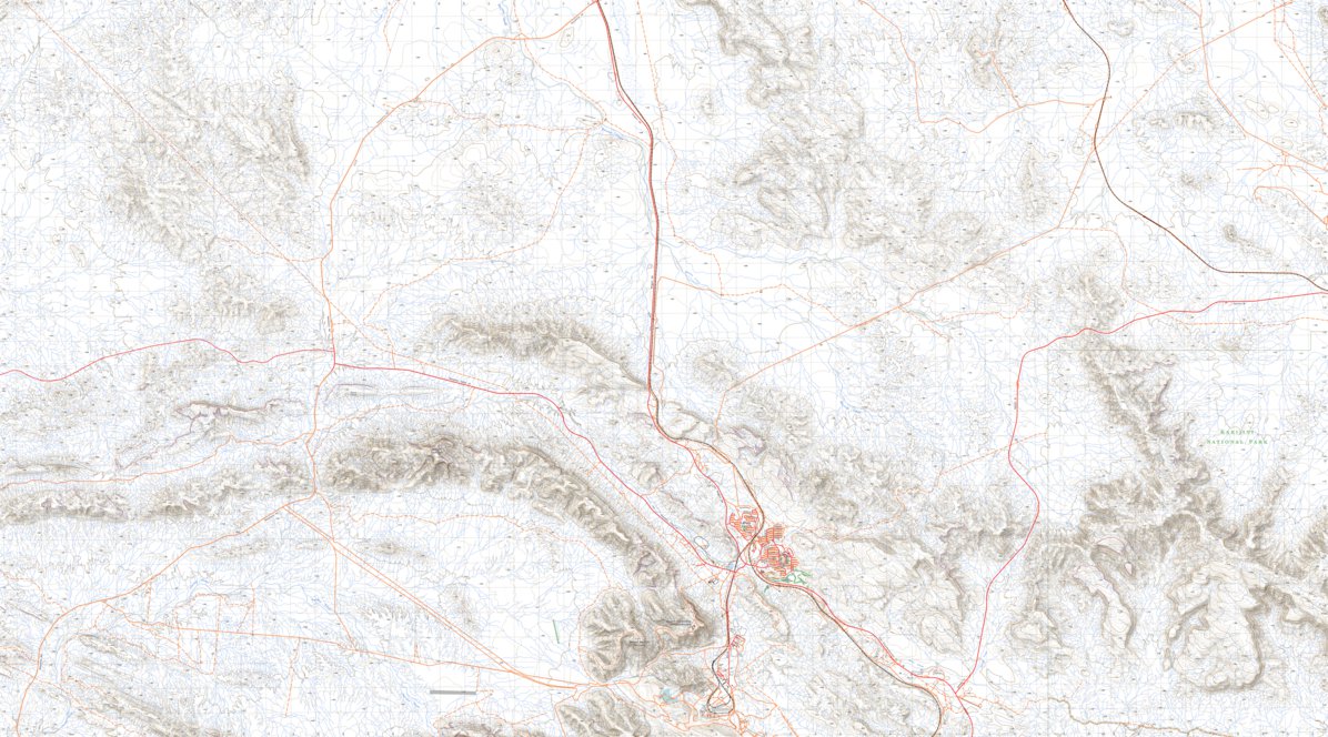 2452N MOUNT LIONEL & TOM PRICE Map by nswtopo Avenza Maps