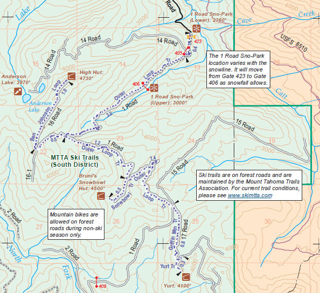 Elbe Hills and Tahoma State Forests Map by Washington State Department