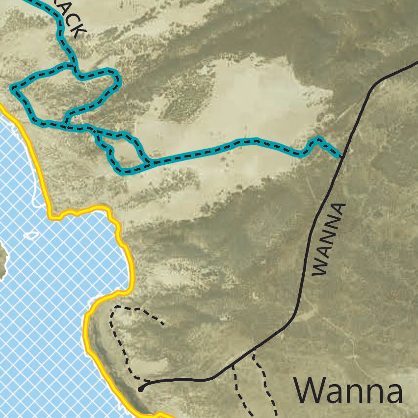 Lincoln National Park Sleaford to Wanna Map by Mapland Department