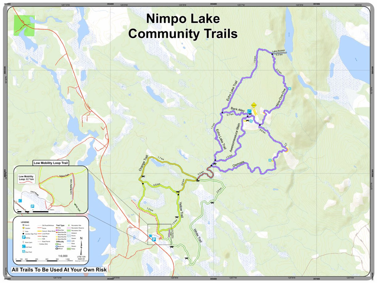 Nimpo Lake Community Trails Map by Raven's Eye Consulting Ltd. Avenza Maps