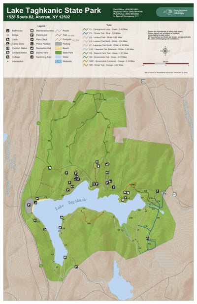 Lake Taghkanic State Park Trail Map