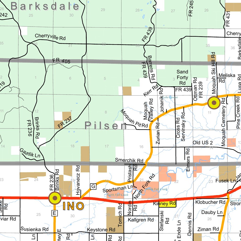 Road Network Bayfield County, WI 2020 Map by Bayfield County Land