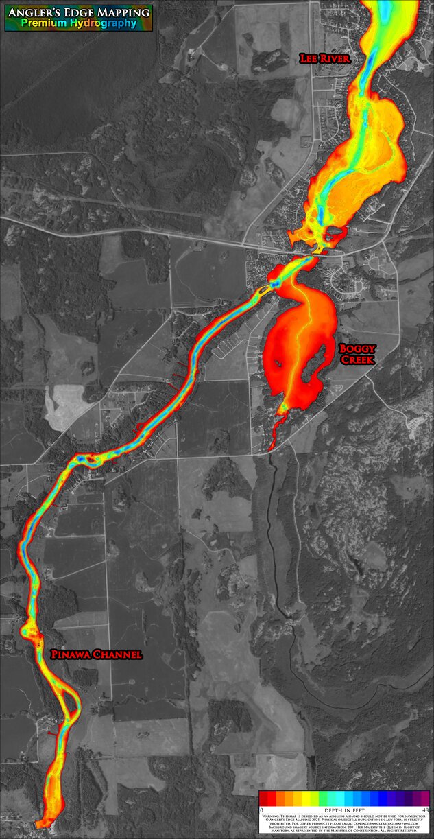 AEM Lac du Lee River south Map by Angler's Edge Mapping