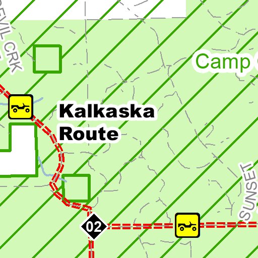 Kalkaska Trail And Route South Map by MI DNR Avenza Maps