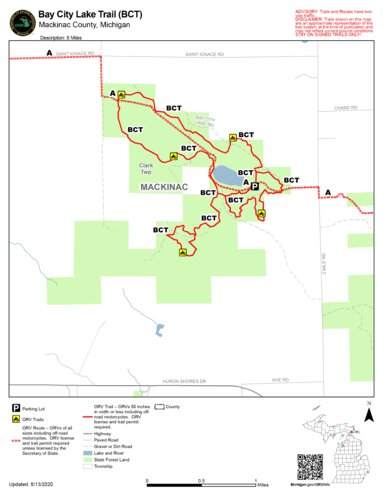 Bay City Lake Trail Map by MI DNR | Avenza Maps