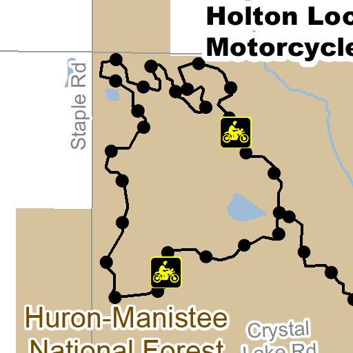 Holton Loop Motorcycle Trail Map by MI DNR Avenza Maps