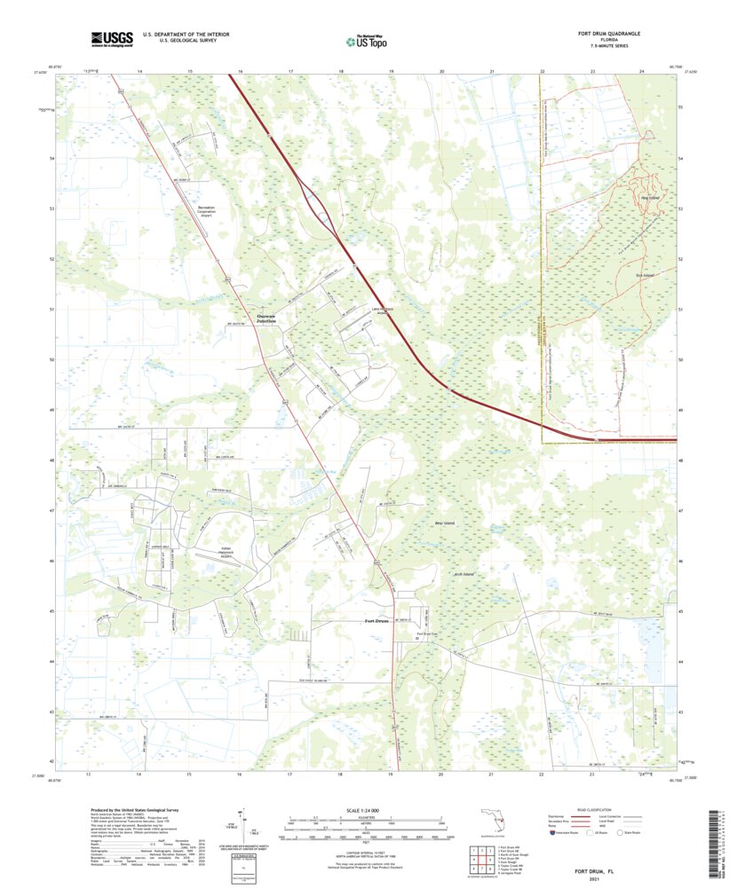 Fort Drum, FL (2021, 24000Scale) Map by United States Geological