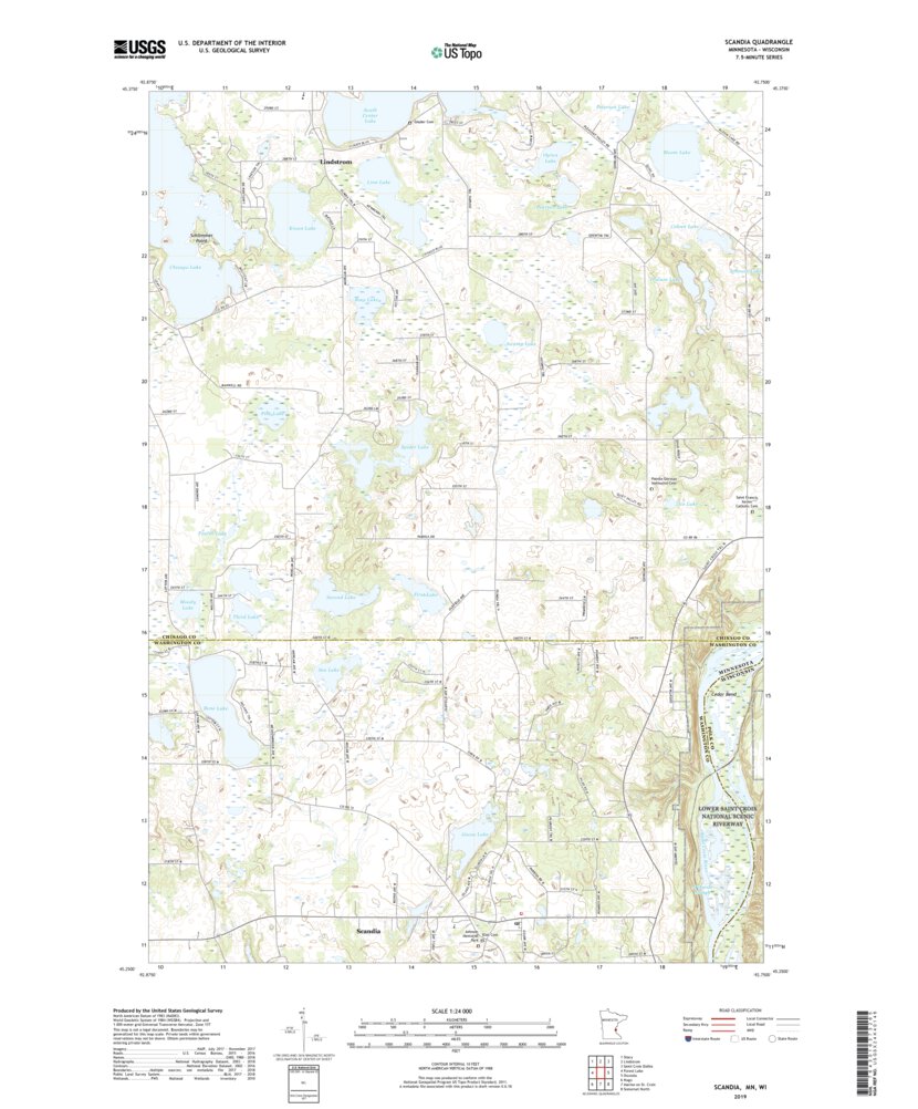 Scandia, MN (2019, 24000Scale) Map by United States Geological Survey Avenza Maps