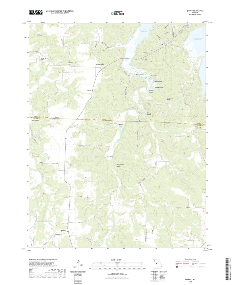Quincy, MO (2021, 24000Scale) Map by United States Geological Survey