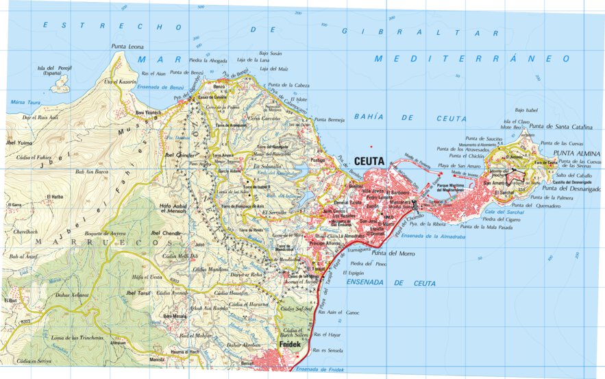 Ceuta Y Melilla Con La 1111 1110 Map By Instituto Geografico Ceuta Y Melilla Con La 1111 1110 Map By Instituto Geografico