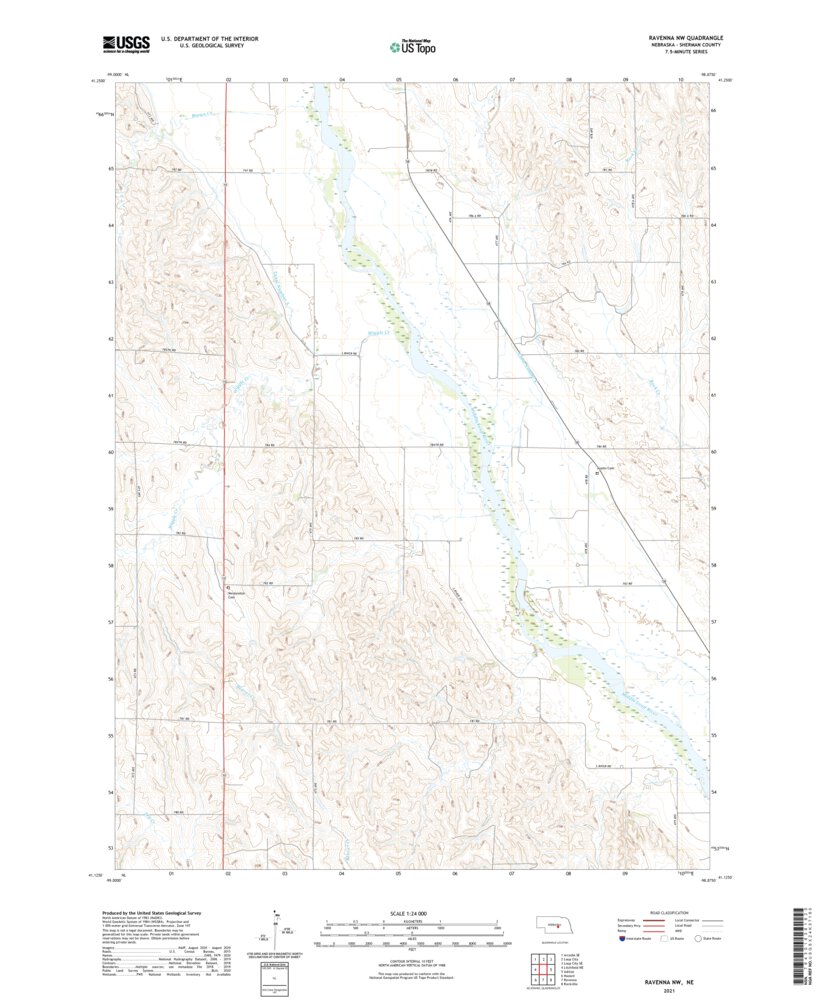 Ravenna NW, NE (2021, 24000Scale) Map by United States Geological Survey Avenza Maps