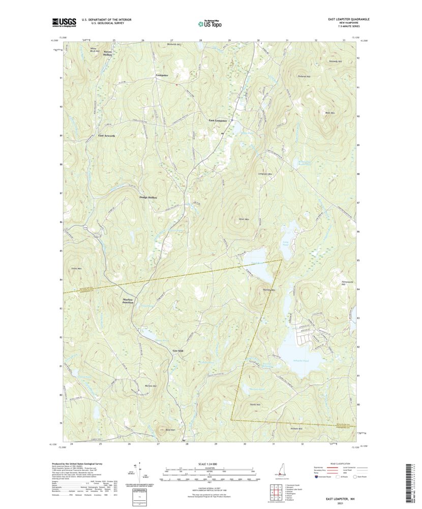 East Lempster, NH (2021, 24000Scale) Map by United States Geological