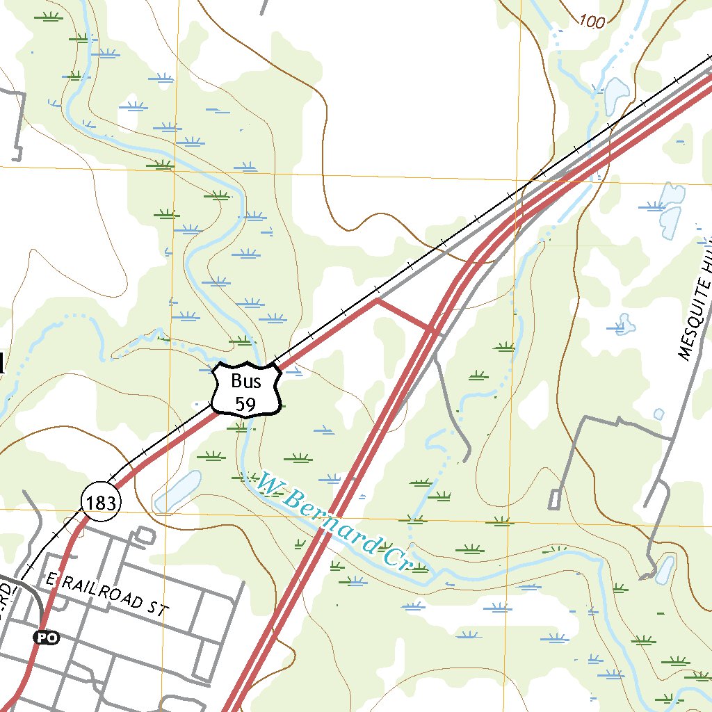Hungerford, TX (2019, 24000Scale) Map by United States Geological